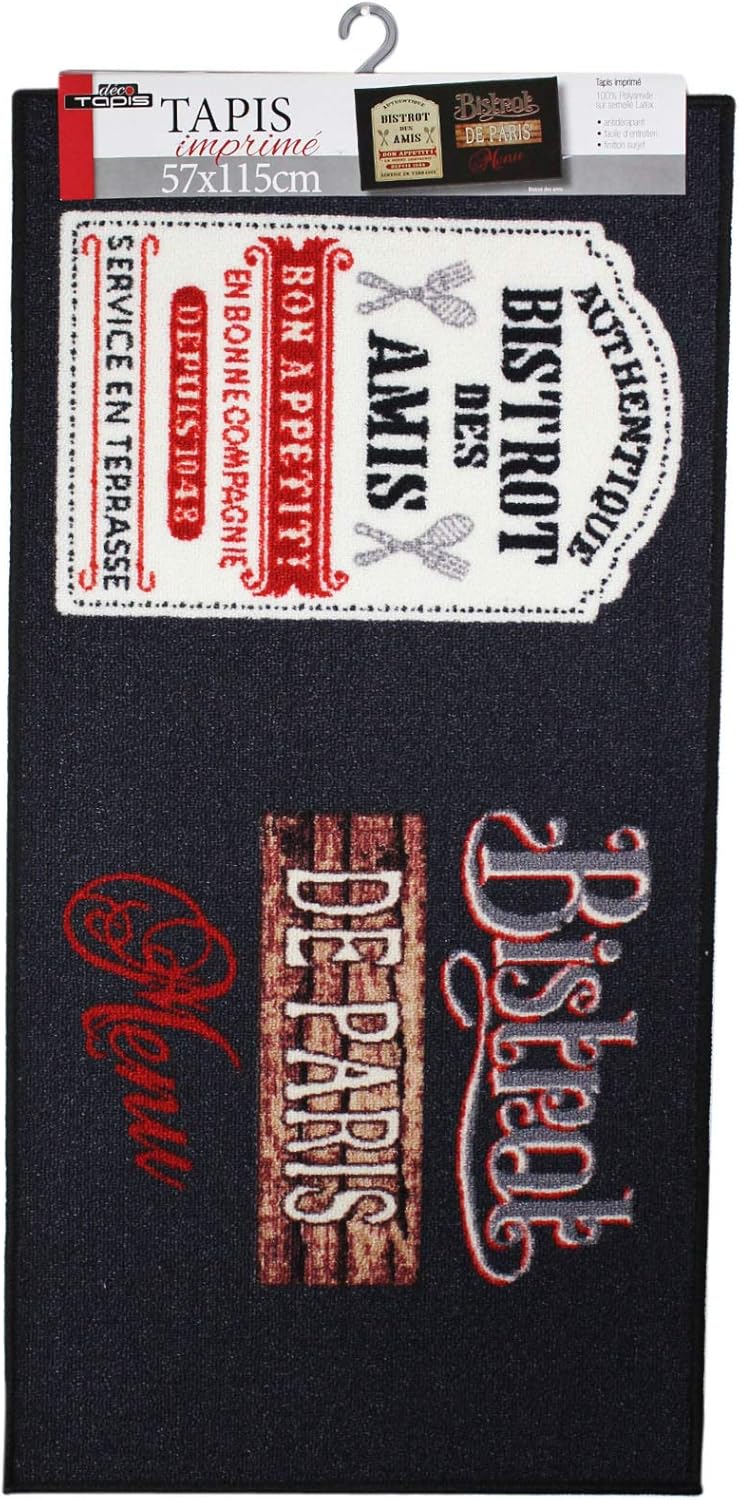 Douceur d'Intérieur Bistrot Des Amis Decorative Rug Rectangle, 50 x 120 cm, 50 x 120 cm (Rectangular) - Image 4