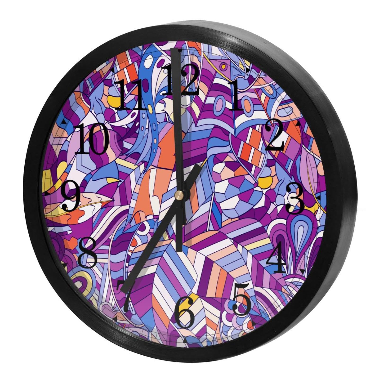 Horloge murale silencieuse à quartz à piles pour salon, bureau et espace d'apprentissage
