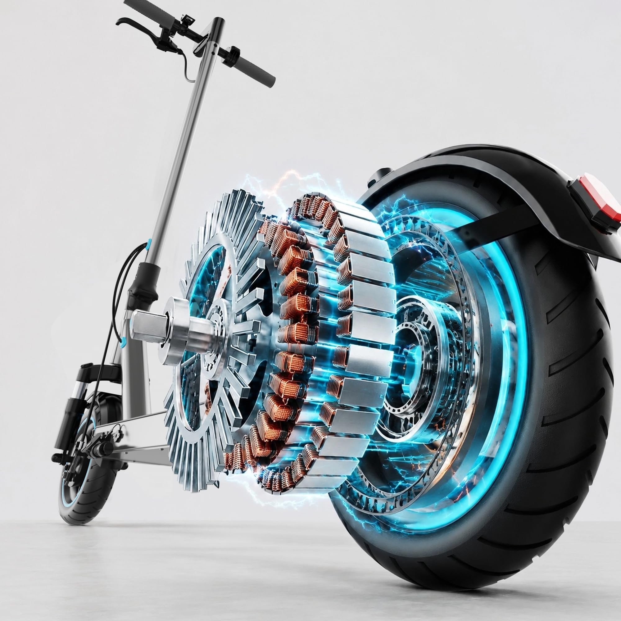 QnQ Monopattino elettrico per adulti, ultra leggero, autonomia 20-30 km Trotinette elettrico pieghevole motore 500 W batteria 36 V 10,4 Ah, doppio ammortizzatore, pneumatici a nido d'ape increvabili