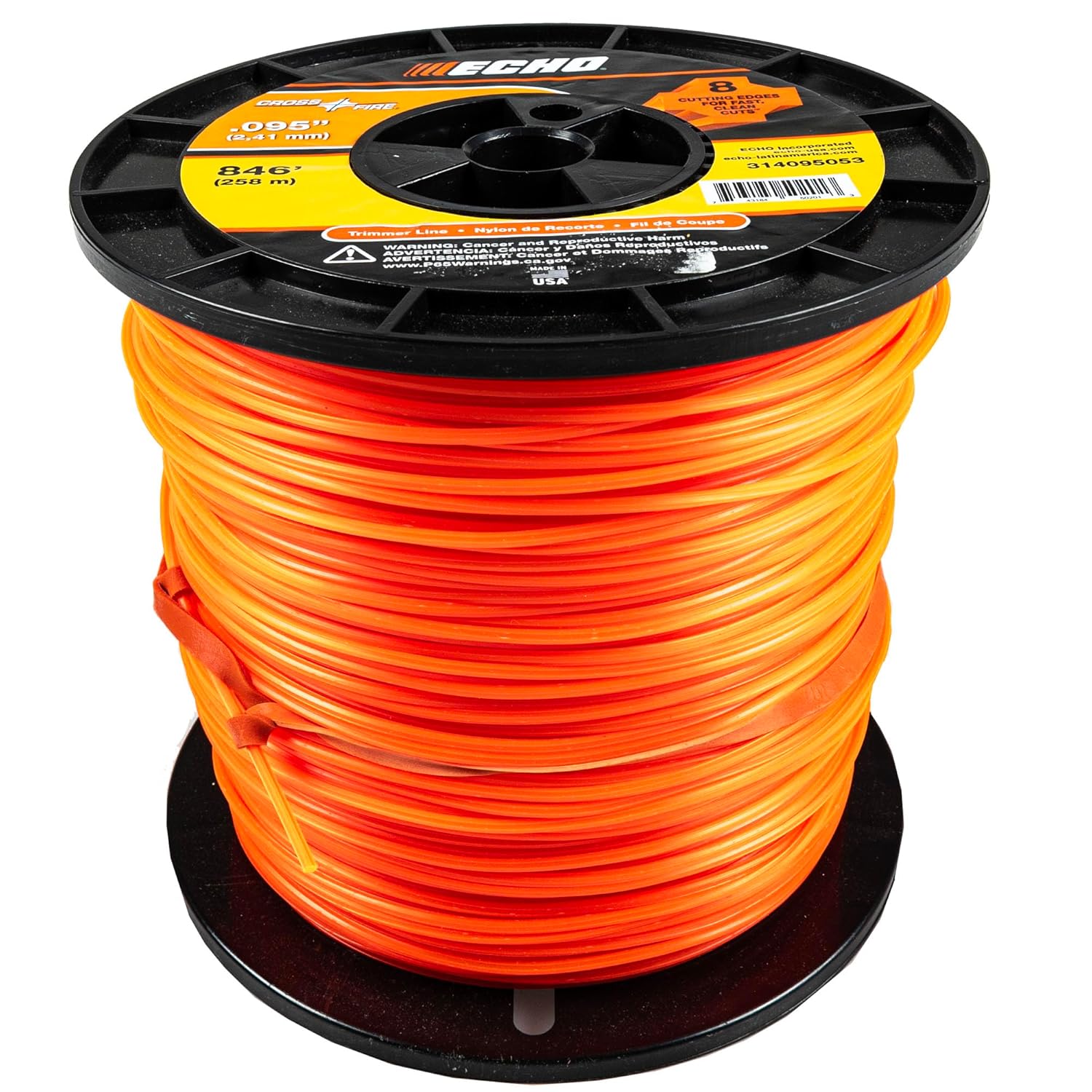 Echo 314095053 Cross Fire 3Lb 846' Donut .095" Gauge Multi-Sided Trimmer Line