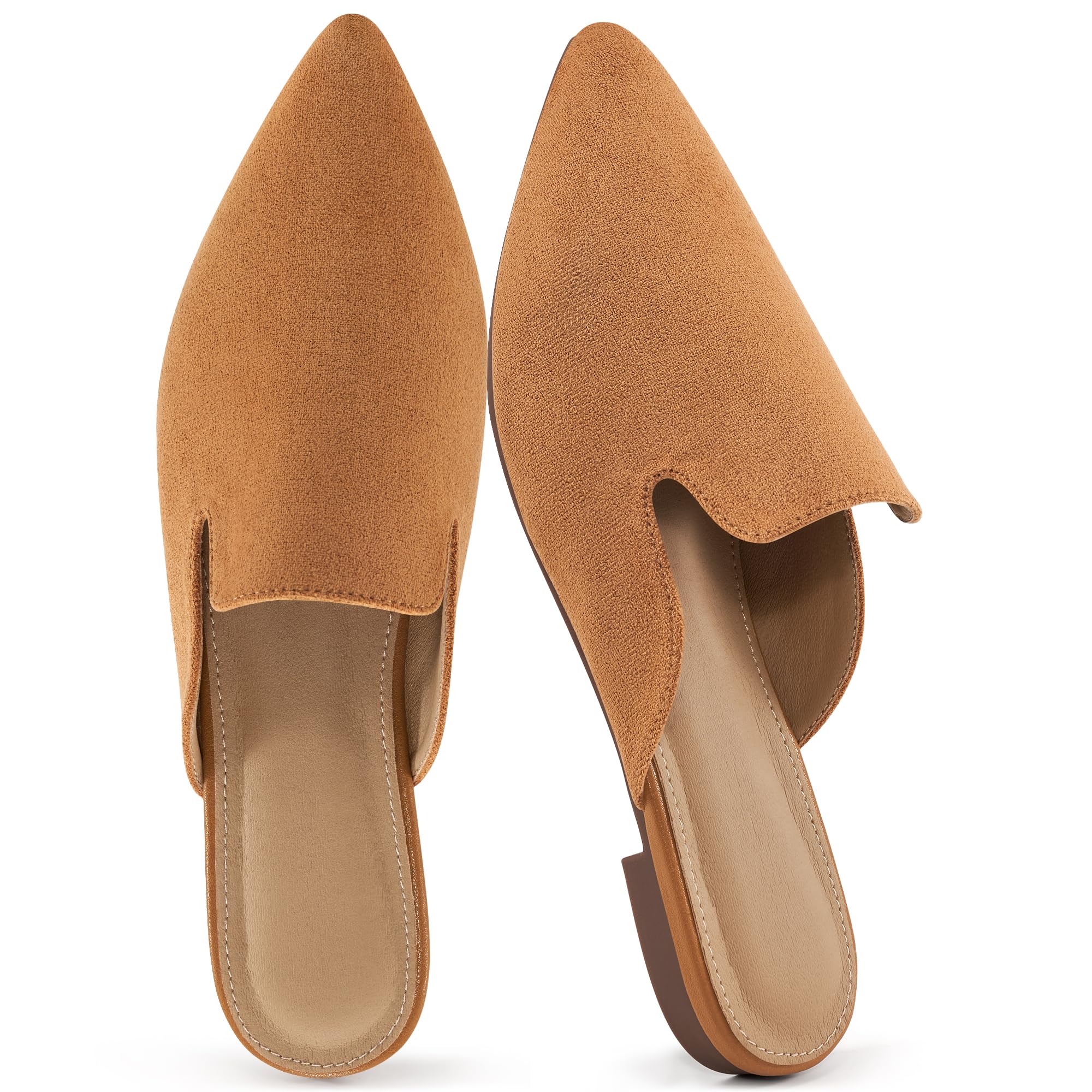 Womens Mules Flats 2026 Pointed Toe Dressy Slip On Work Shoes for Business Comfortable Casual Slides Backless Loafers-image-7