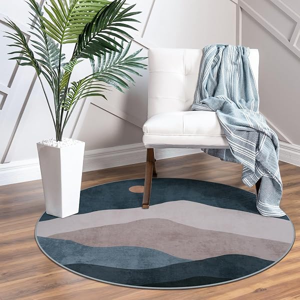 Sungea Abstract Moutain Round Rug