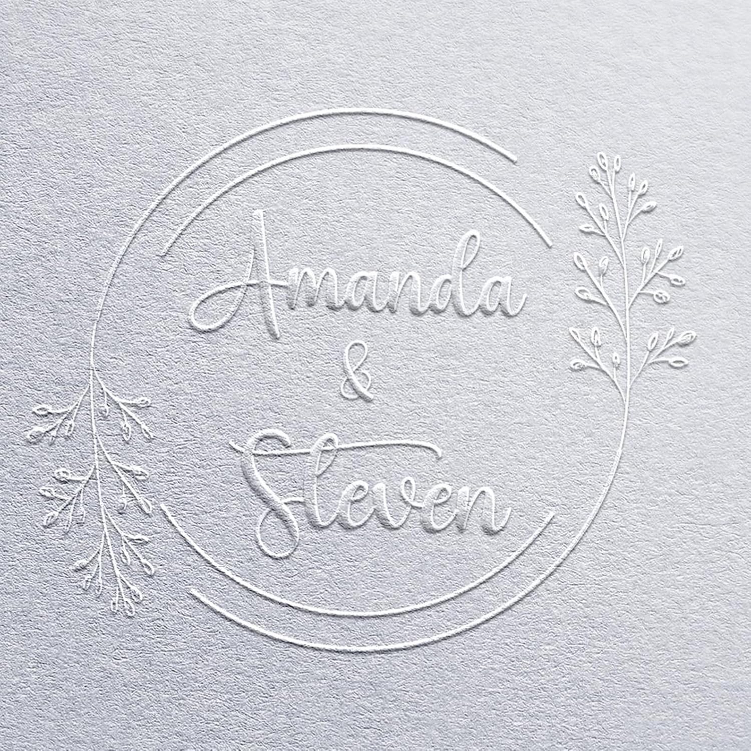Custom Wedding Embosser, Personalized Wedding Embosser, Wedding Invite Stamp, Custom Embosser Stamp for Wedding, Monogram Embosser, Wedding Floral DIY Embosser, Save The Date Embosser