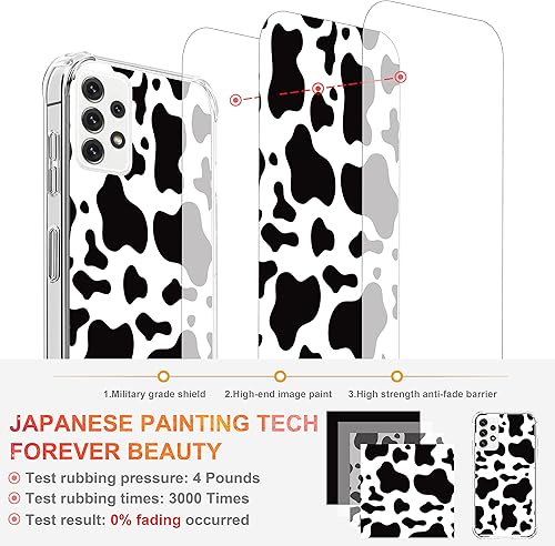 Miniatura 6 de CCFUNCASE Funda A53 para teléfono compatible con Samsung Galaxy A53 0.18 oz 2022 diseño de vaca lindo (silicona para mujer, diseño de goma, a la