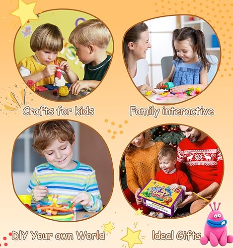 Miniatura 8 de Arcilla seca al aire para niños, arcilla de espuma de aire de 150 colores, arcilla mágica, arcilla suave no pegajosa súper ligera con herramientas