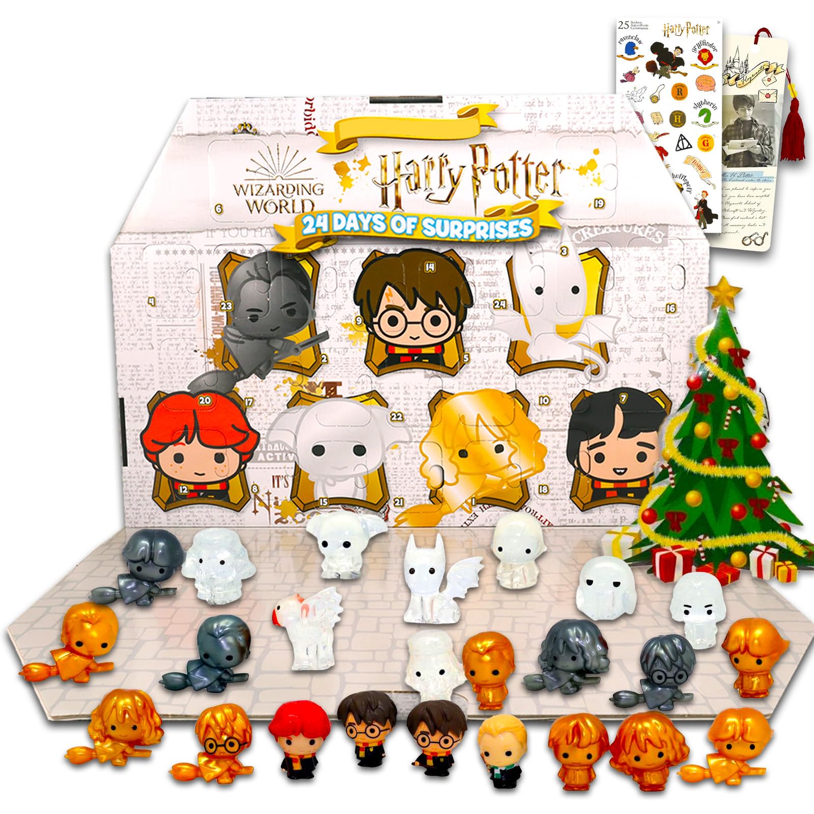Harry Potter Advent Calendar Set Countdown to Christmas Bundle 24  Mystery Wizarding World Figurines, Stickers, More Harry Potter Gifts for  Kids