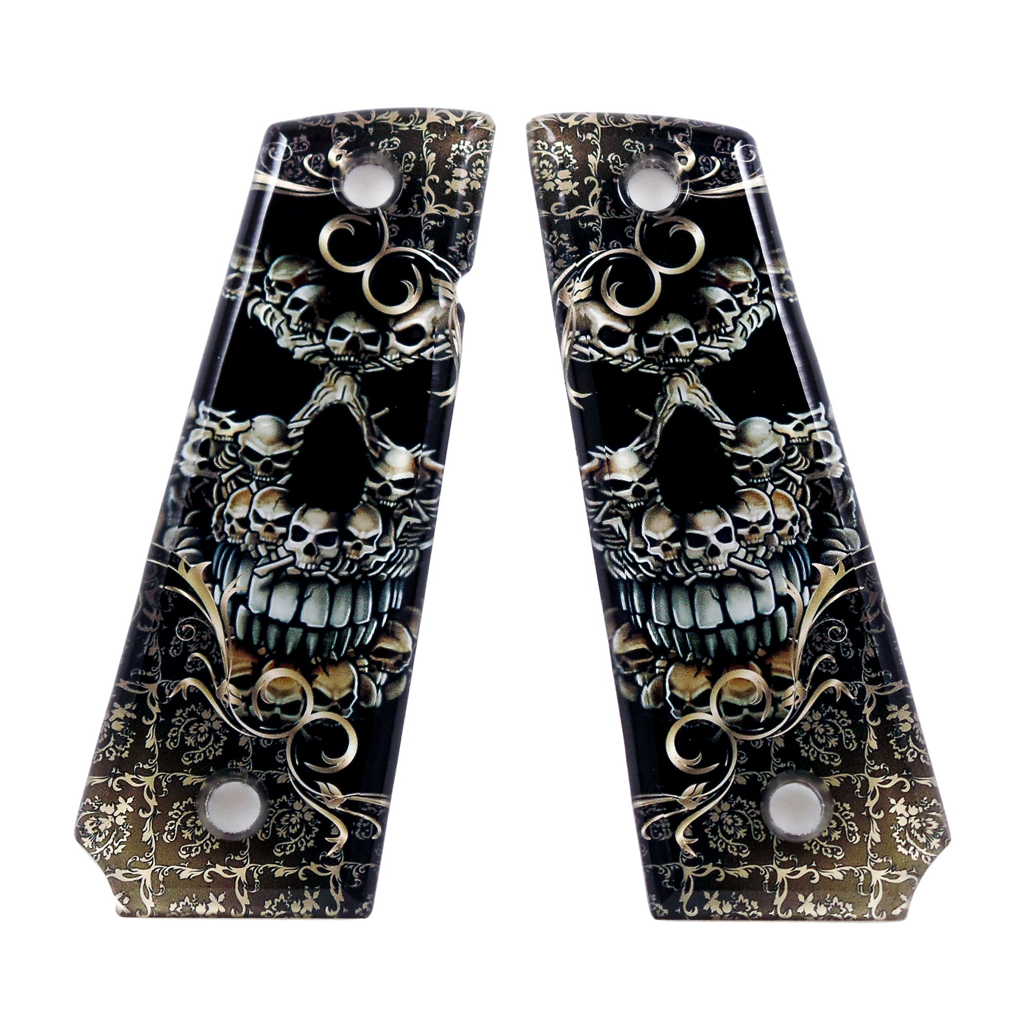 Custom 1911 A1 Grips - Purgatory Green SPD Acrylic For Kimber, Colt, Taurus