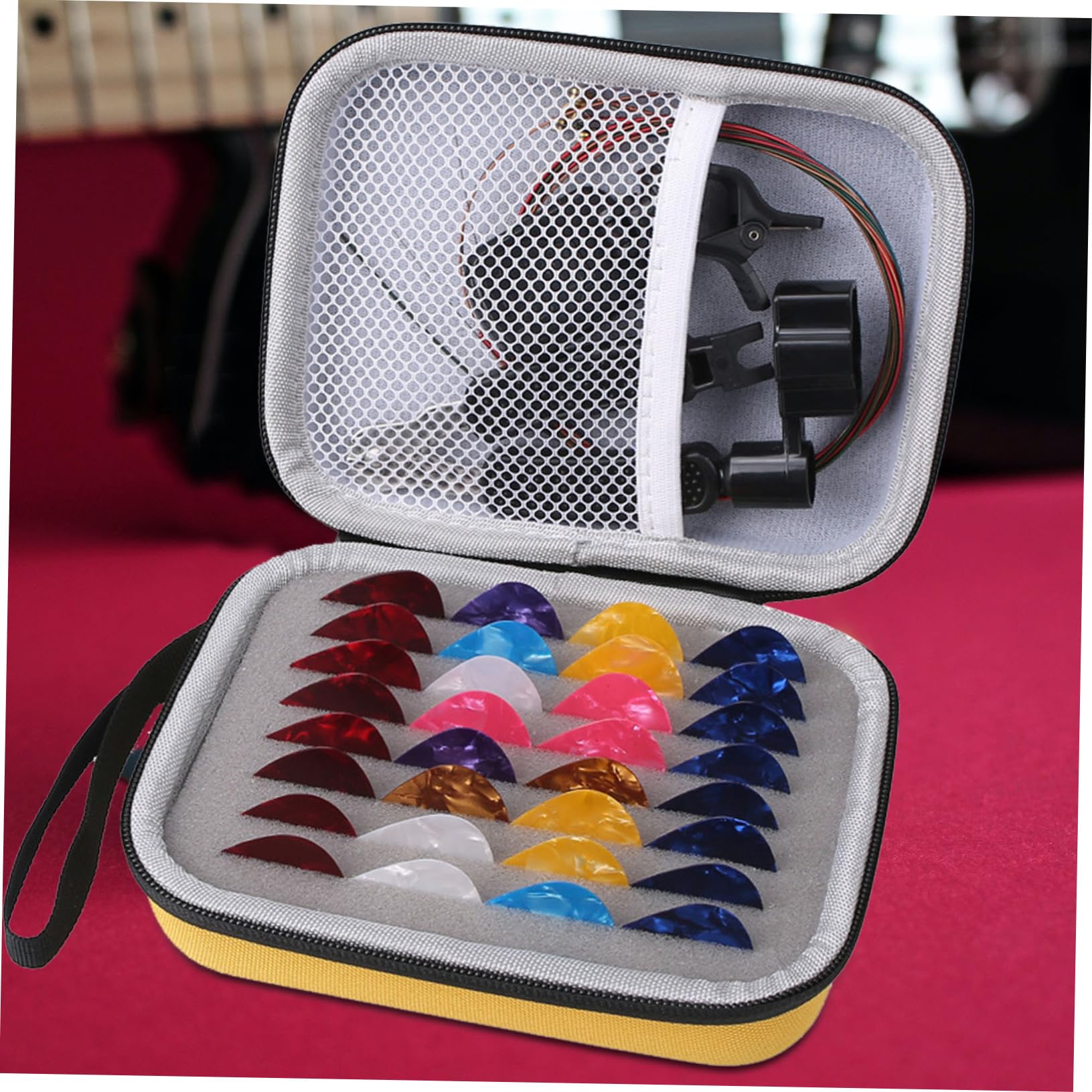 Levemolo Guitar Pick Holder Pouch Stylish Guitar Picks Storage Case Durable Organizer Accessories