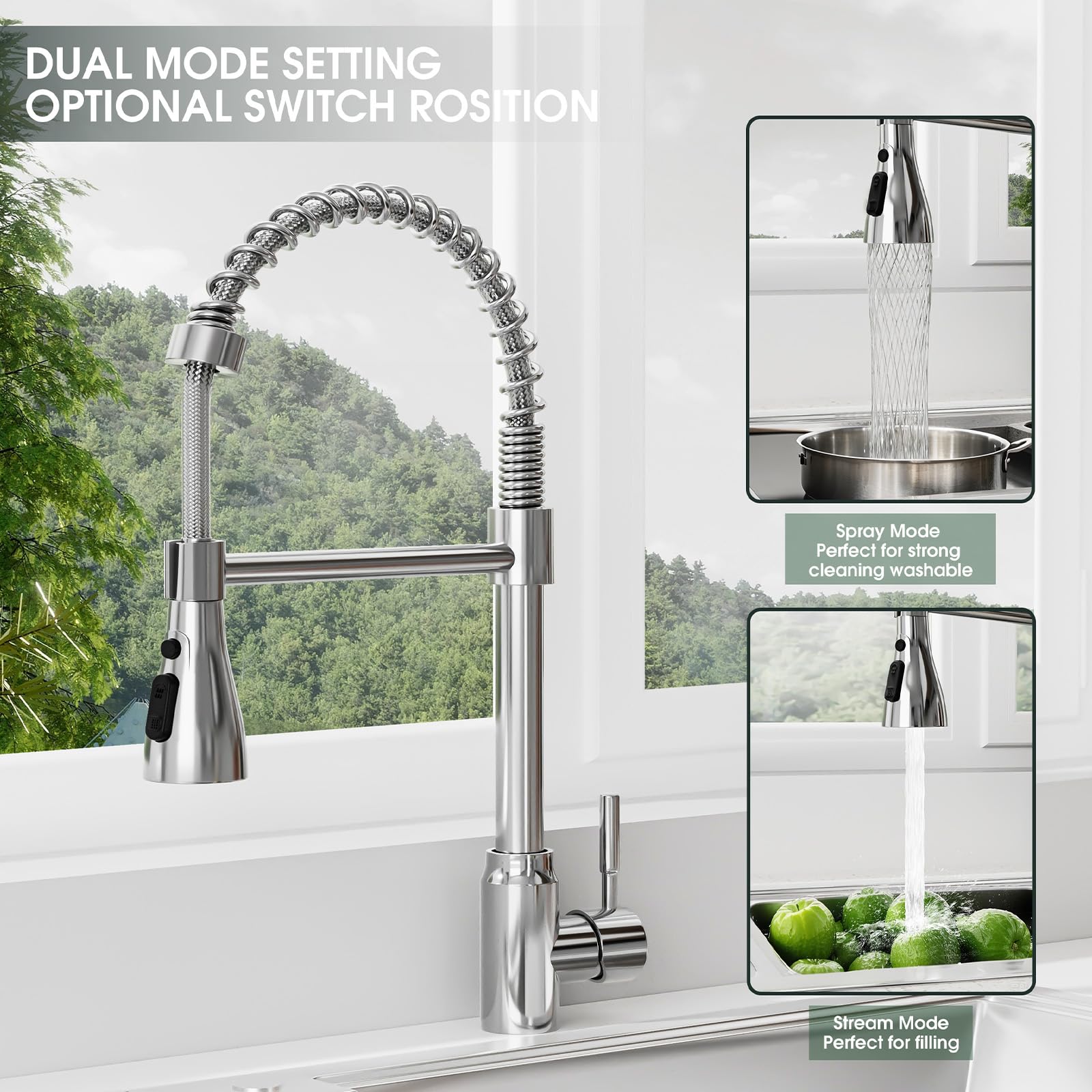 79146 Miami Mitigeur De Cuisine À Levier Unique Avec Douchette