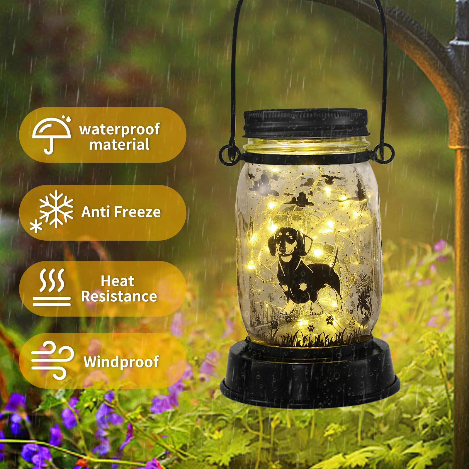 MARCHIORI Solar Lantern Dachshund , Dachshund Lovers Gift, Gifts for Mom Grandma, Women and Everyone - Image 2