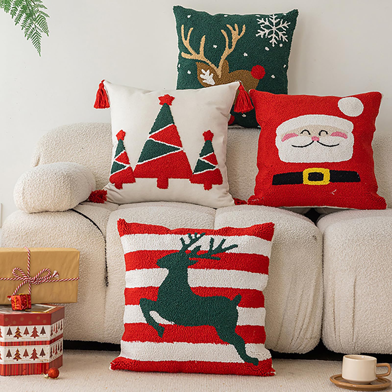 Plushie Pillow Case di Natale a tema divano letto decorazione cuscino copertura modello opzionale 1pc