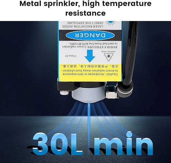 Comgrow Air Assist for Laser Cutter and Engraver,Air Assist Pump Kit with Adjustable 30L/Min,for CNC Cutting and Laser Engraving,Remove Smoke and Dust,Protect Laser Lens, Reduce Surface Temperature