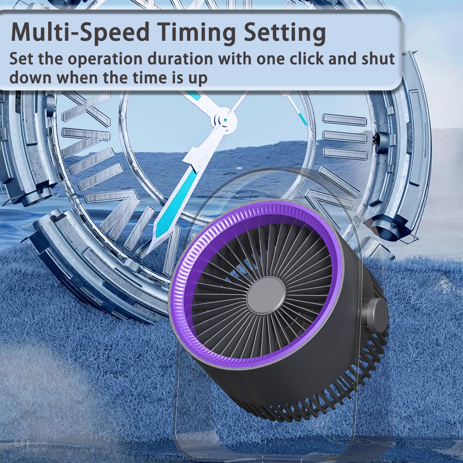 2025 New Small Desk Fan with Remote Control,3-Speed Bedroom Fan with 2000mAh Battery,Quiet Portable Fan 360 Rotation,Desktop Fans For Office Dorm Room Home,Translucent (Beige)