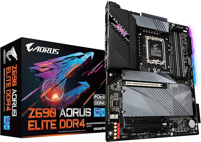 Gigabyte Z690 AORUS ELITE DDR4 ATX Motherboard - Supports 12th Gen Intel Core Processors (LGA 1700), 16+1+2 VRM Design, DDR4-5333(OC) Memory