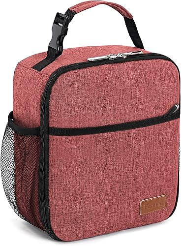 Femuar Lonchera para hombres, mujeres y adultos, lonchera pequeña para el trabajo, picnic, bolsa de almuerzo reutilizable, bolsa de almuerzo