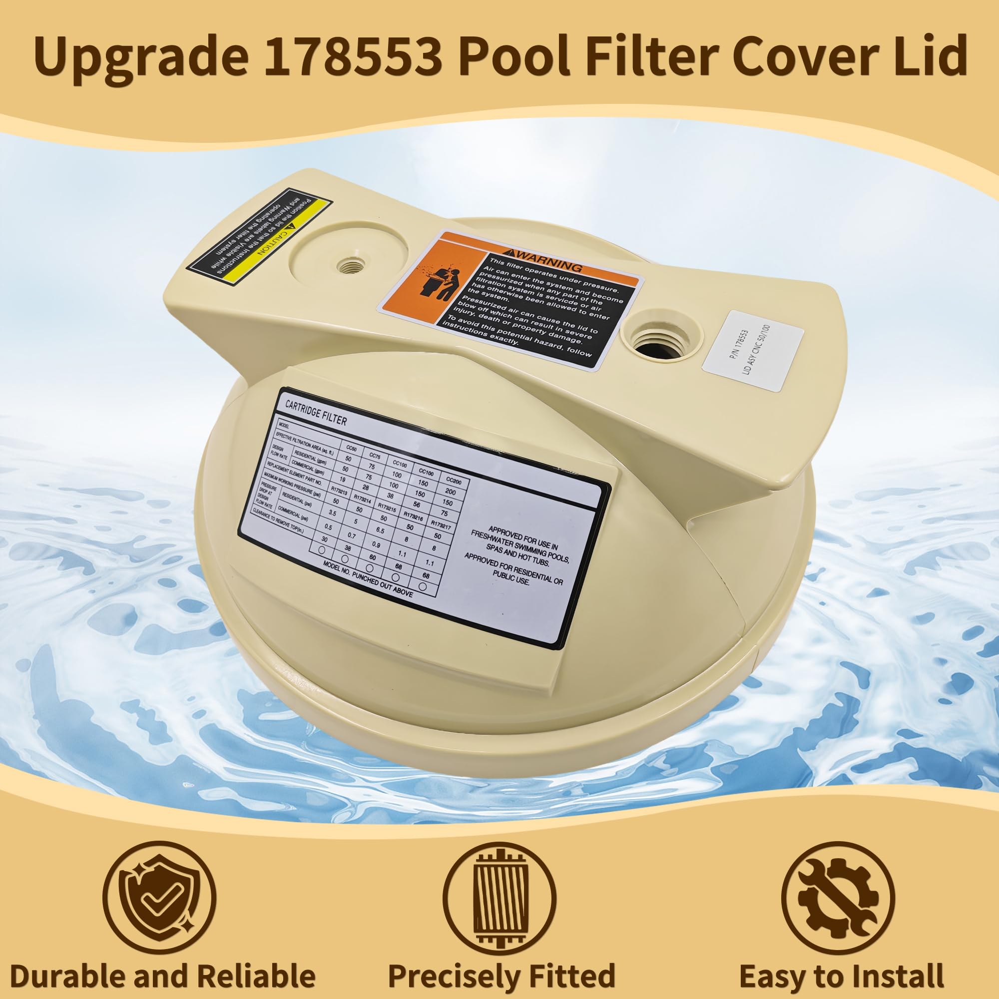 Amazon.com : Zemuquan 𝑼𝒑𝒈𝒓𝒂𝒅𝒆 178553 Almond Lid Assembly