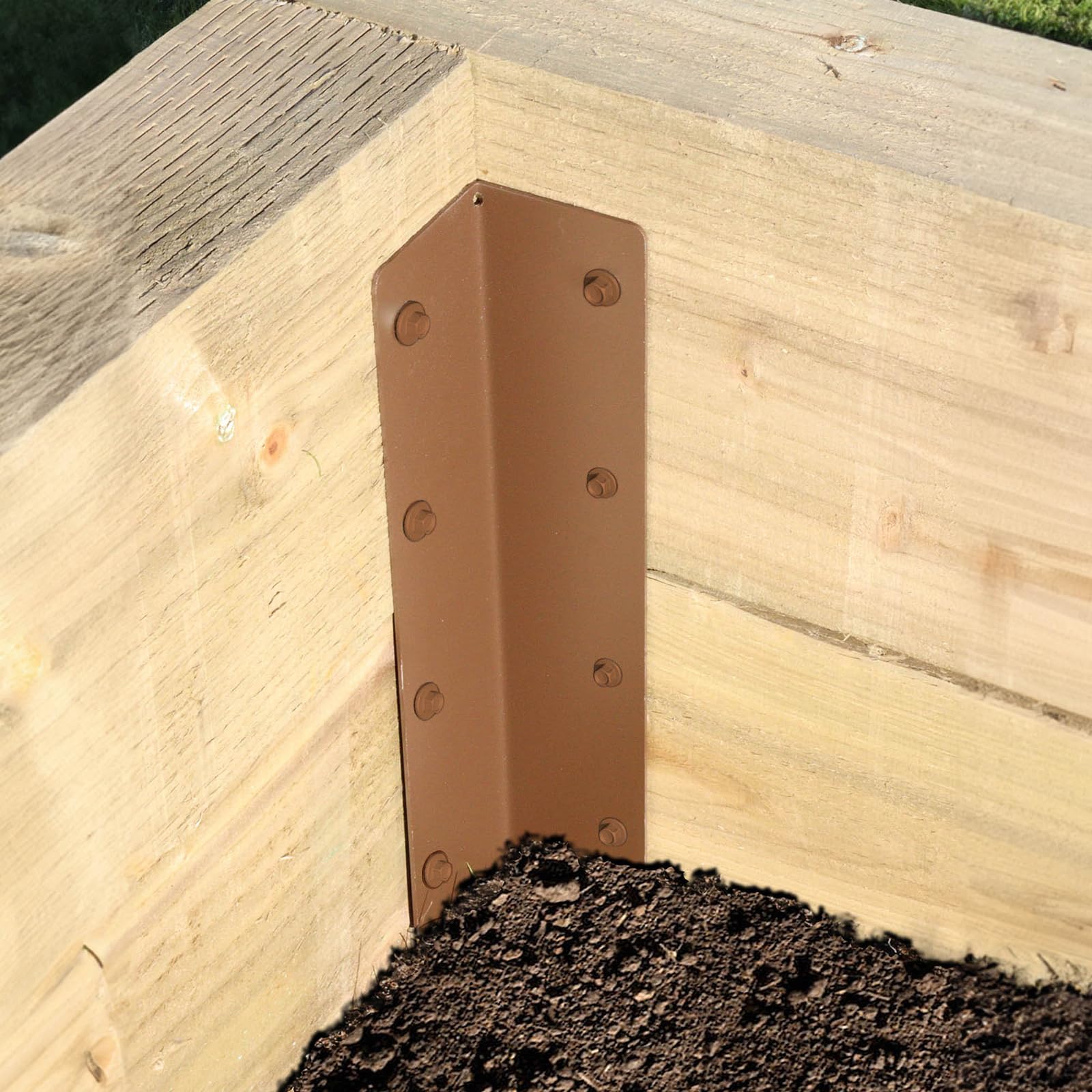 A. Perry Double Sleeper Corner Support Spike, Brown, 670mm