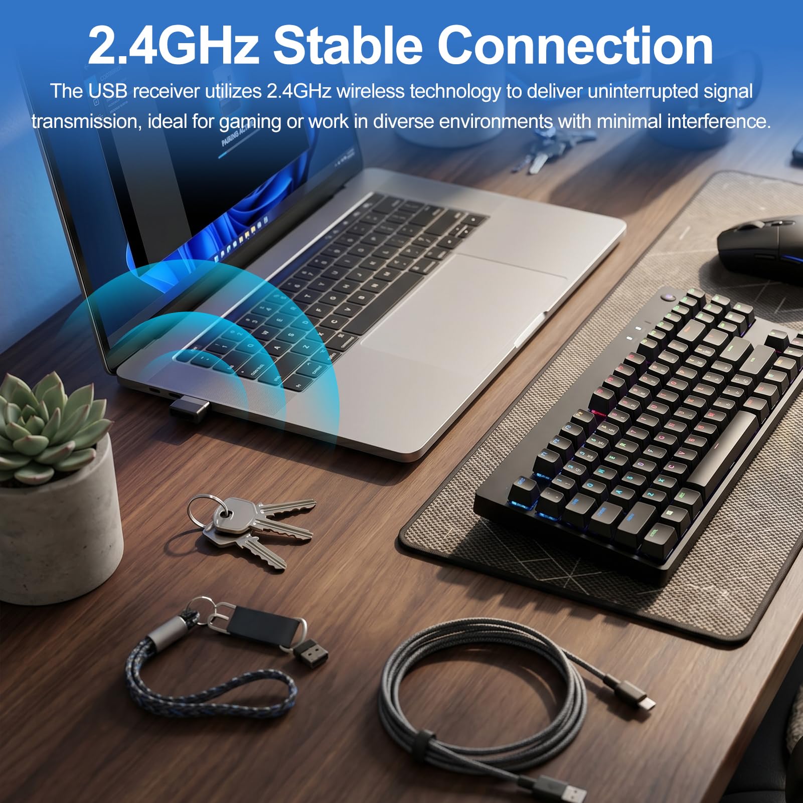 Zamienny Odbiornik Myszy USB, Adapter Klucza Bezprzewodowego 2,4 GHz do G305 G304, z Płynnym Parowaniem i Lekkim Materiałem ABS