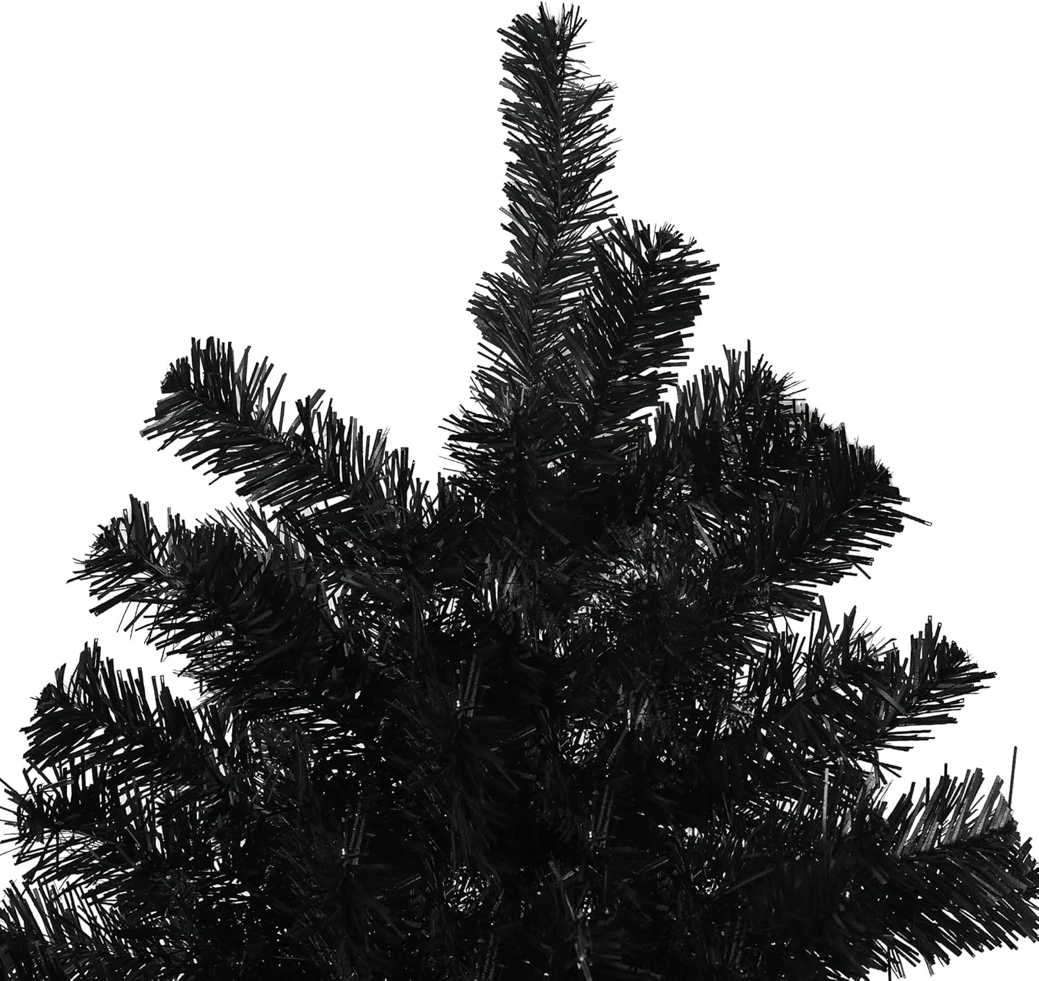 HOMCOM 7.5ft Tall Artificial Christmas Tree, Unlit Xmas Tree with 1346 Branch Tips, Auto Open, Steel Base, Holiday Décor for Home Office, Black