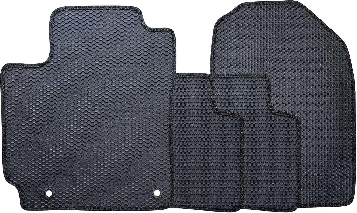 ecoMats All Weather Floor Mats for 2018 to 2023 Hyundai Kona, Front and Rear Set, Honeycomb Surface Traps Liquids and Dirt, Easy to Clean, Odorless, (Not for EV Models)