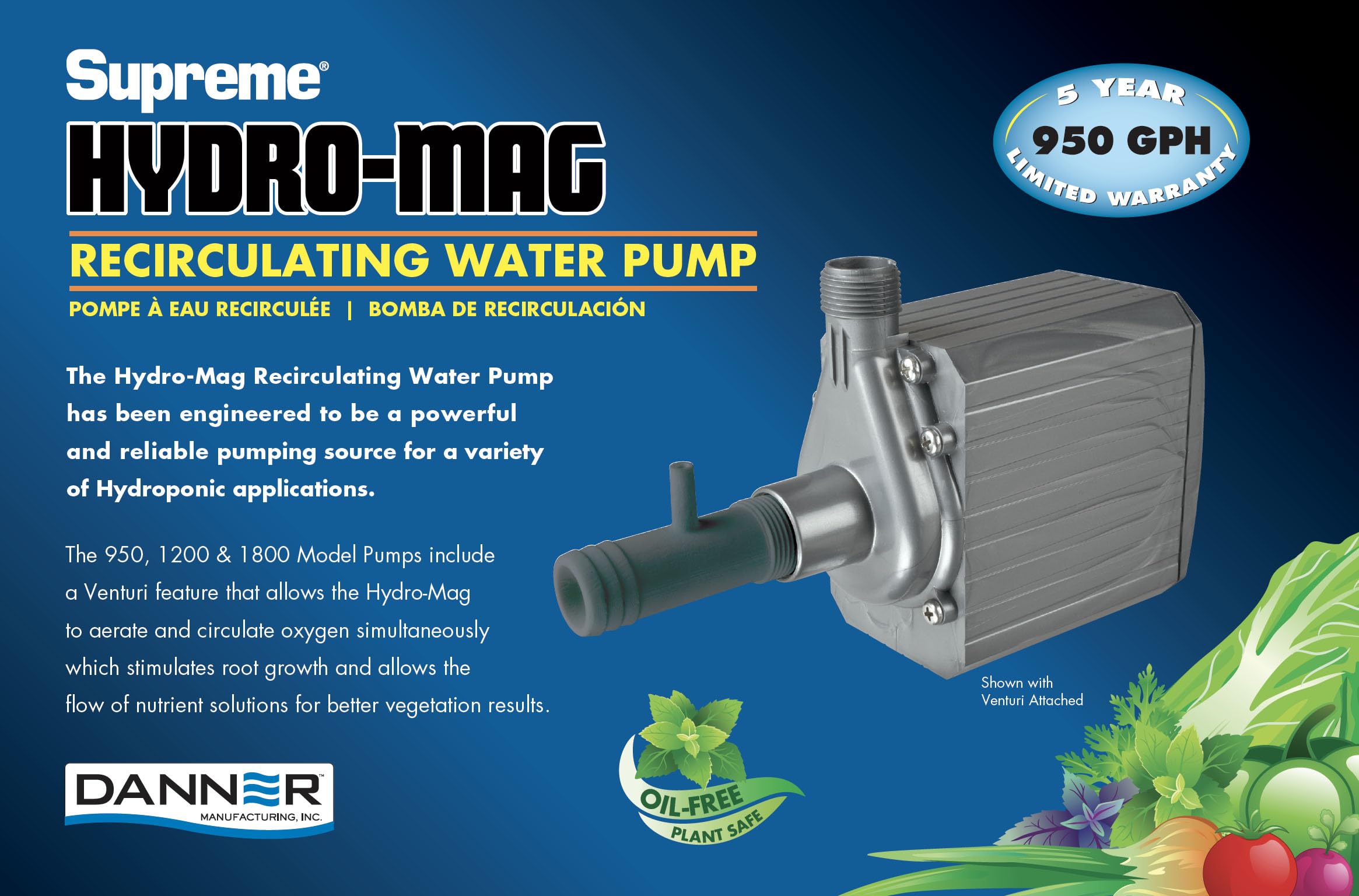 Amazon.com : Danner Manufacturing, Inc., Supreme 950 GPH Hydro-Mag