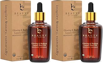 Beauty by EarthOrganic Face Oil – Glowing & Radiant, for Dry, Normal or Sensitive Skin, Moringa, Jojoba Oil & Argan Oil, Face Oils and Serums, Facial Moisturizer, Moisturizing Oil for Face