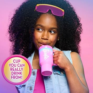 Barbie Trend Fashion Bag Set, 8-Pieces, Ombre Purse and Cup, Dress Up and Pretend Play, Kids Toys for Ages 3 Up by Just Play