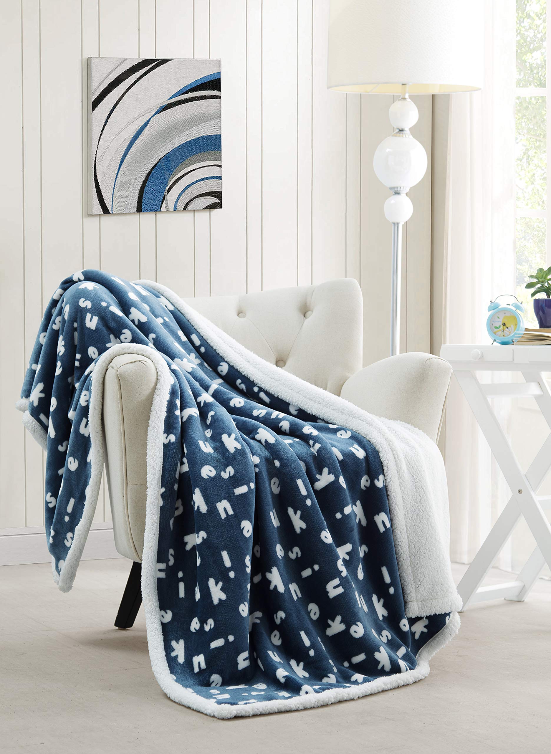 Buy Kensie Home Decorator Ultra Plush & Soft Fleece Sherpa Throw