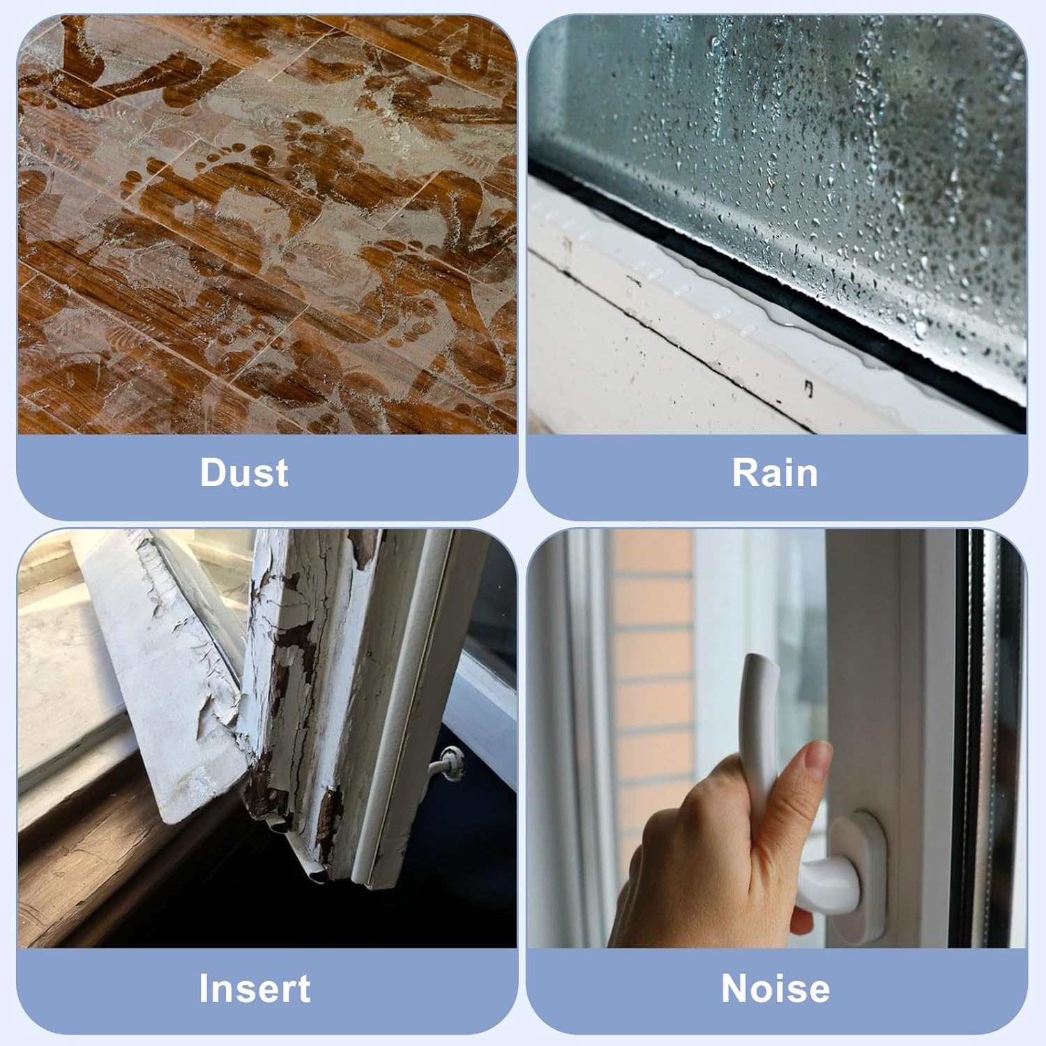Weather Stripping Door Window Brush Seal, 16.5FT Self-Adhesive Window Inserts Felt Weather Noise Canceling Windows Inserts Strip Sliding Door Insulation Stripping Soundproofing 0.35 x 0.2in