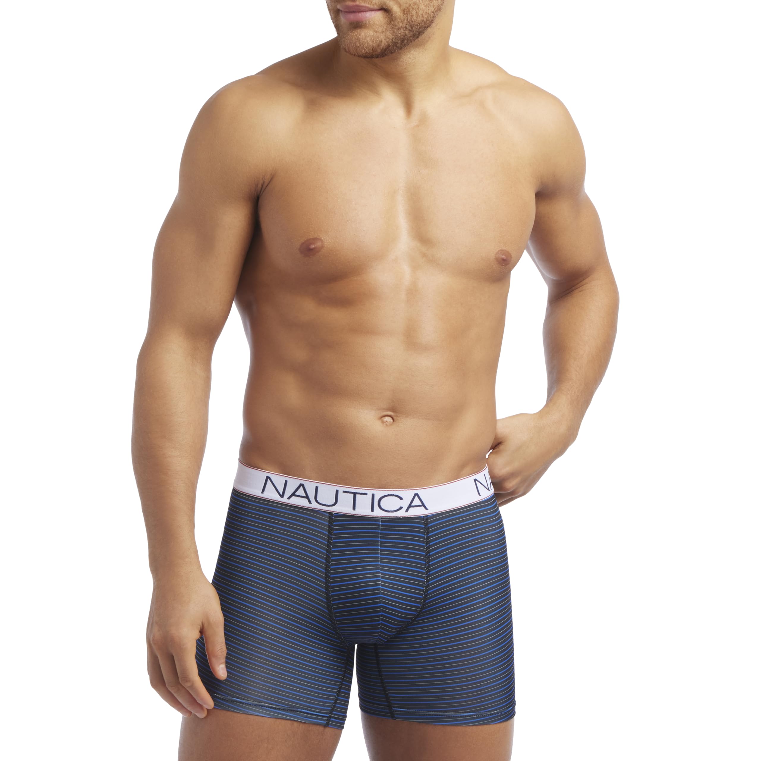 Nautica 4 Pack Micro Boxer Brief Ropa Interior de Hombres Hombre (Pack de 4)