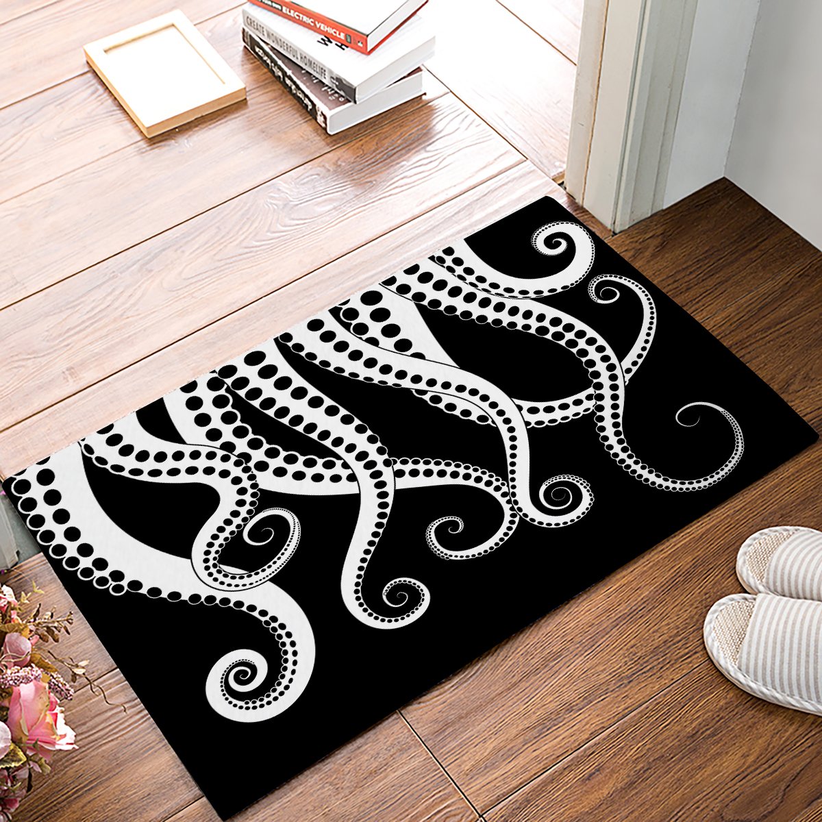 Libaoge Kraken Ocean Theme Giant Octopus Tentacles Mythical Nautical Sea Monster Marine Life Illustration Doormat Welcome Mat Entrance Mat Indoor/Outdoor Door Mats Floor Mat Bath Mat 16x24in
