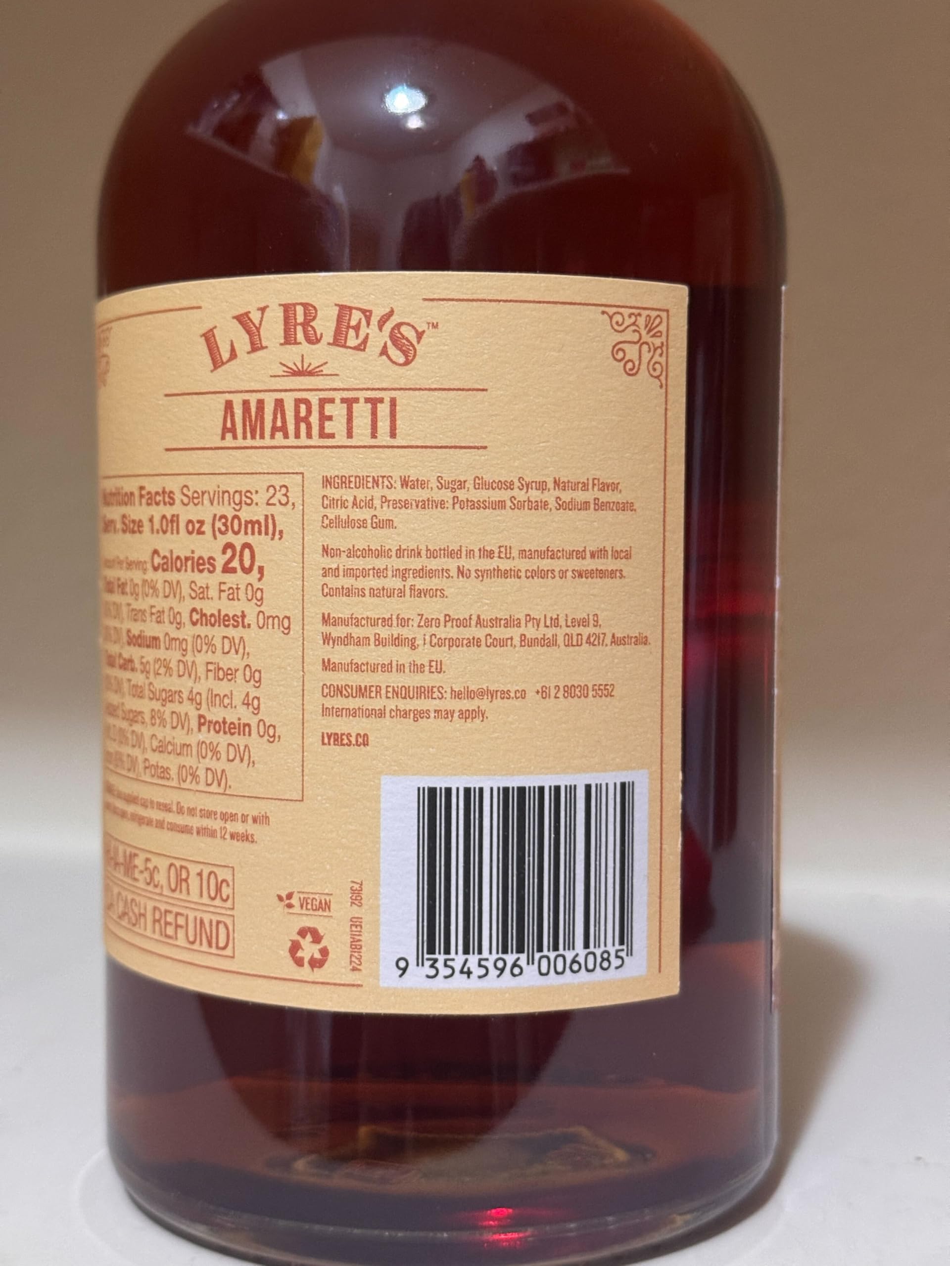 Lyres Amaretti Award-Winning Non Alcoholic Amaretto Alternative Zero Proof Spirit for Non Alcoholic Amaretto Sours Cocktails and Dessert — view 12