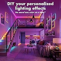 Vista 2 de Tira de luces LED – Tira de luz LED de sincronización de música de 65.6 pies – Decoración premium del hogar – Tira LED RGB multicolor con control