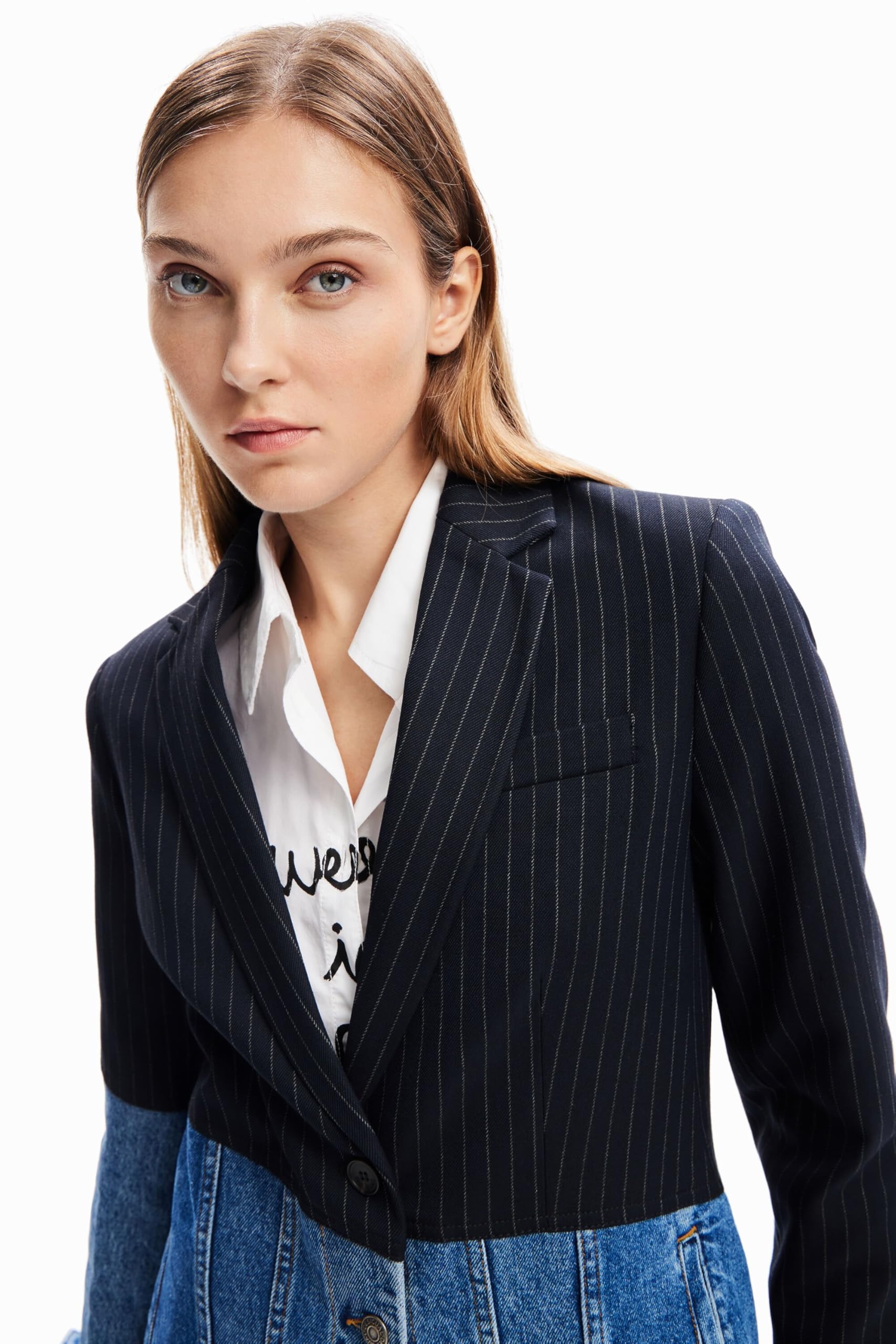 Desigual AME_Chicago Woman Woven Blazer Donna (Pacco da 1)