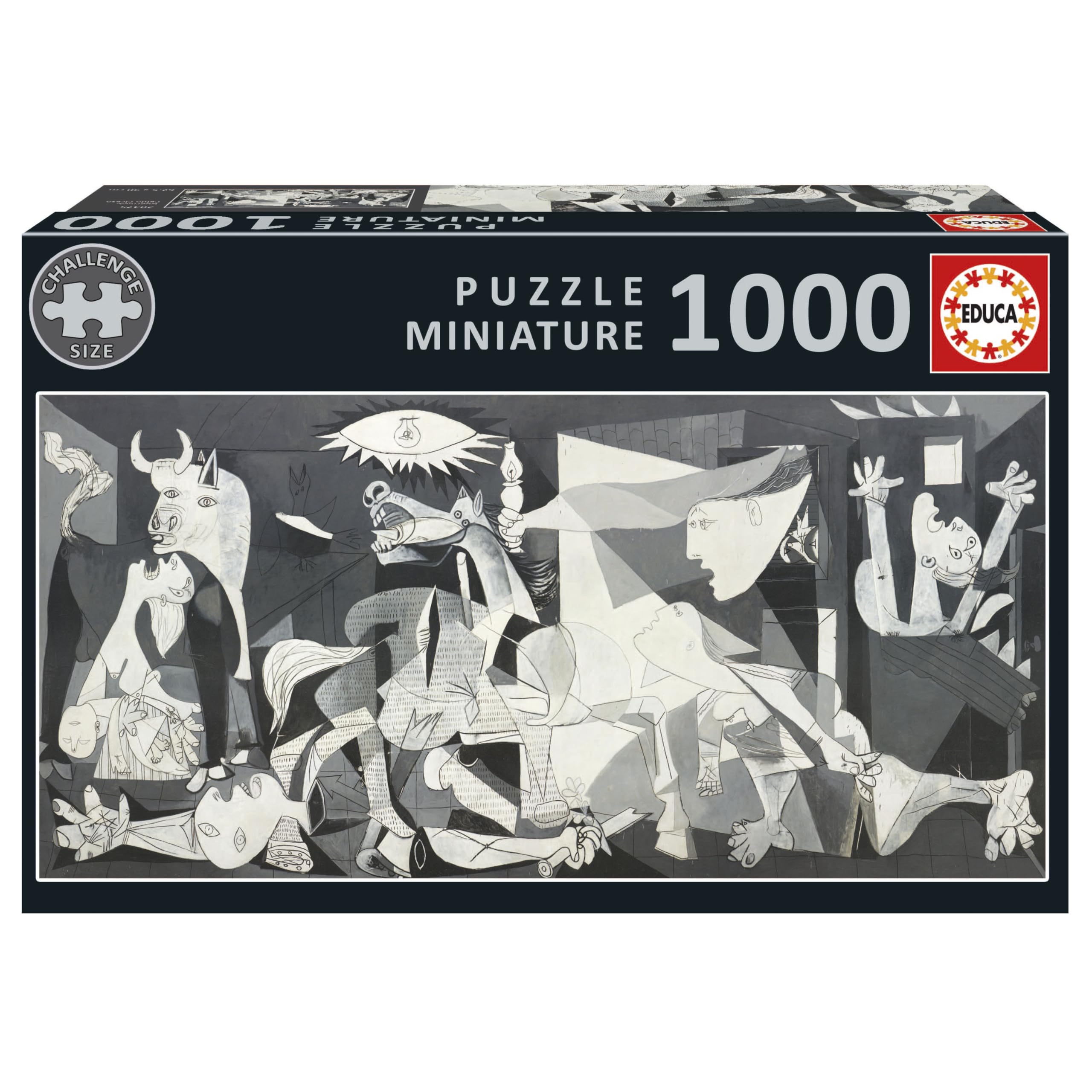 Educa - 1000 Piece Miniature Jigsaw Puzzle | Guernica by Pablo Picasso | World's Smallest Puzzle | Tiny Pieces, 62.5 × 30 cm | Gift | Ages 14+ (20375)
