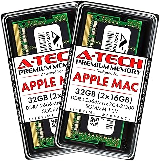 A-Tech 32GB Kit (2x16GB) RAM for Apple iMac & Mac Mini (2018, 2019 & 2020) | DDR4 2666 MHz SODIMM PC4-21300 / PC4-21333 260-Pin SO-DIMM Memory Upgrade