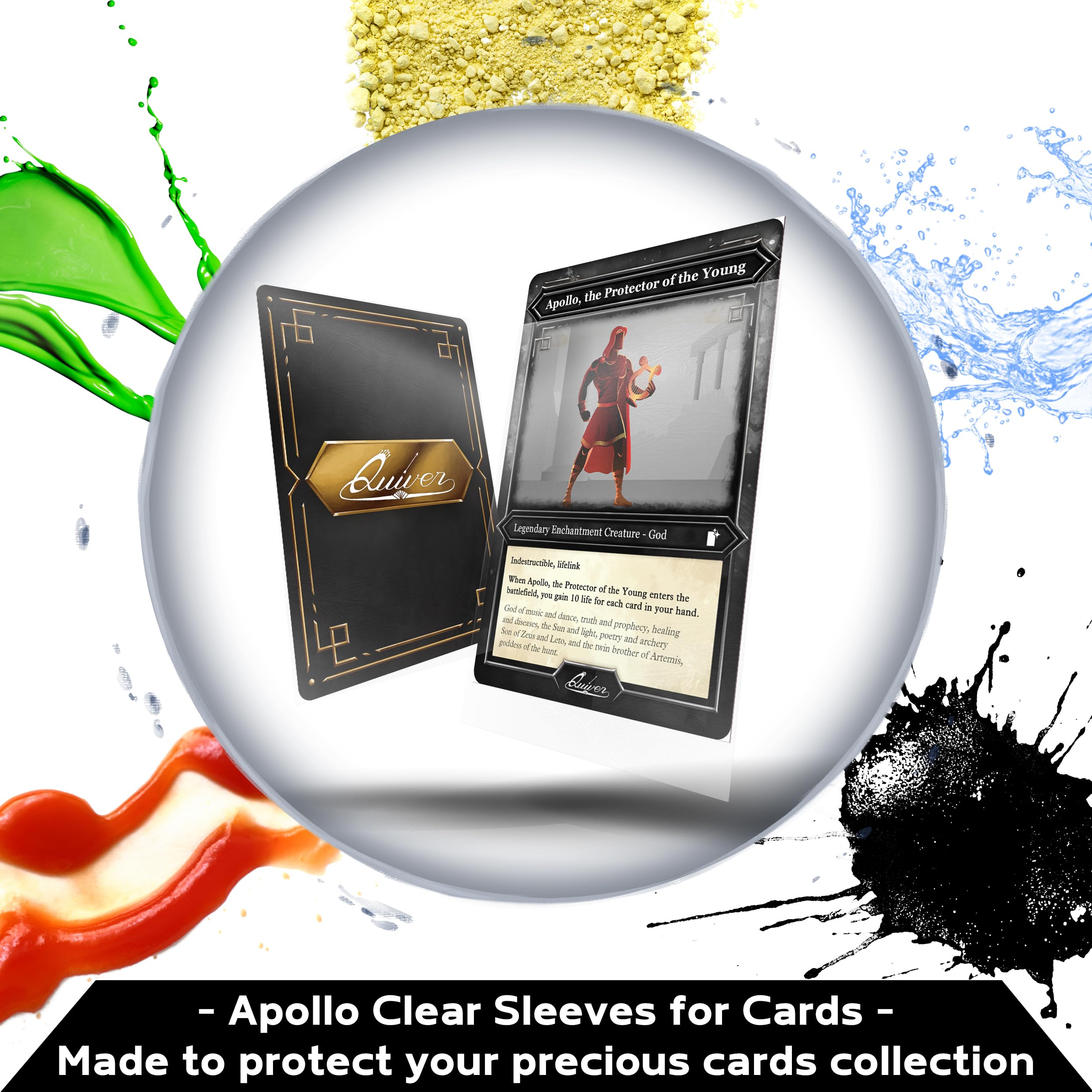 quiver card sleeves Amazon.com: Quiver Time 200 Artemis Standard Size Black Card Sleeves fits  Magic: the Gathering Cards