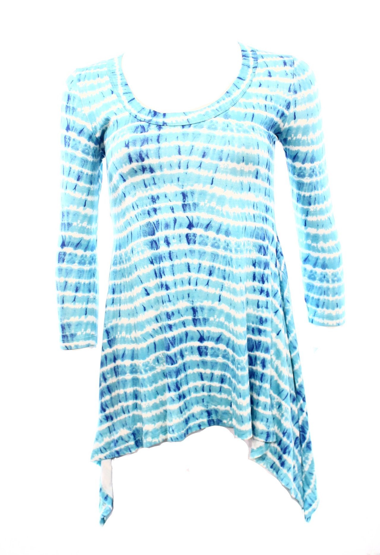 Karen Kane Women's 3/4 Sleeve Handkerchief Scoop Neck Top