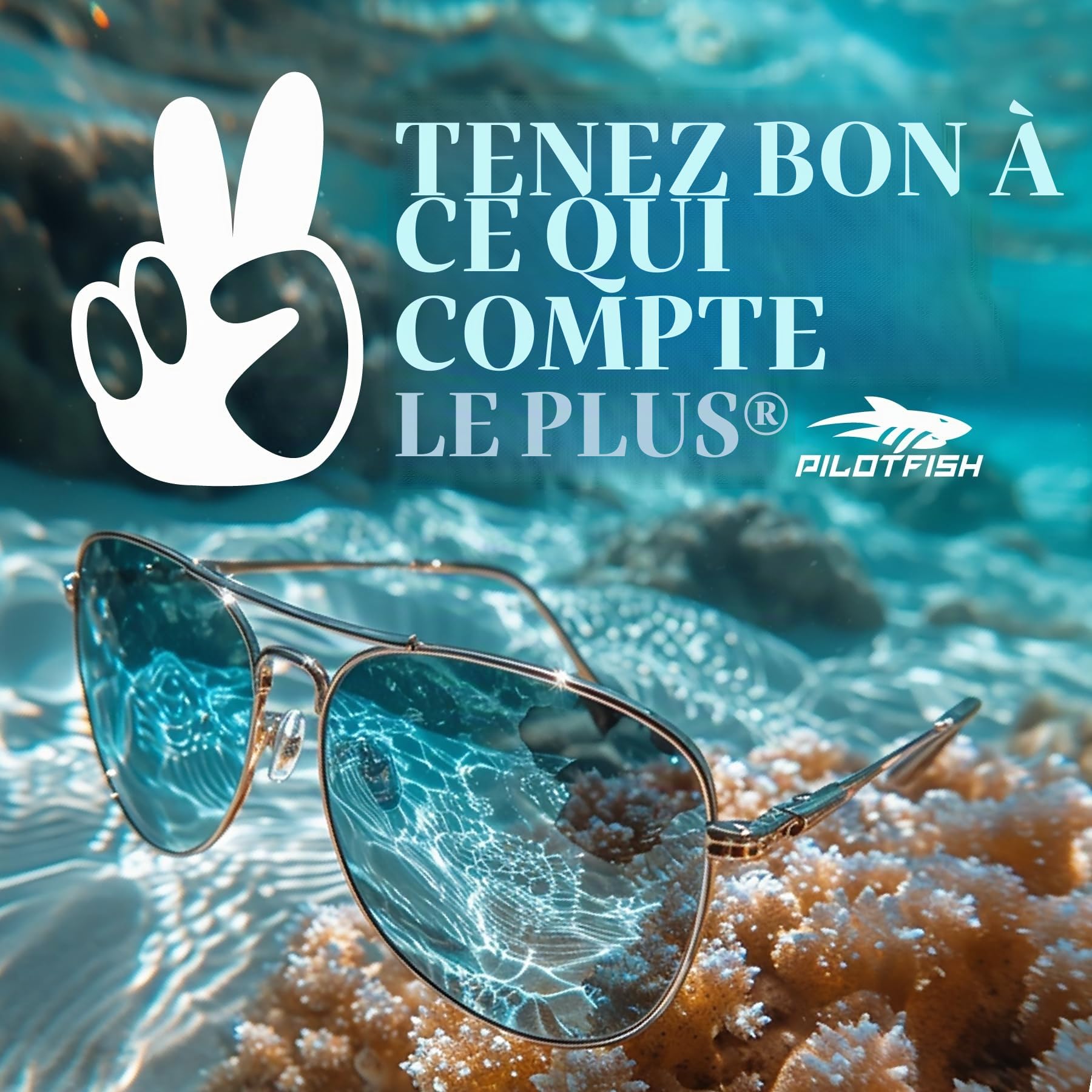 Pilotfish sans Queue réglable Eyewear Retainer – Lunettes de Soleil Support Sangle – Lunettes de Soleil de retenue