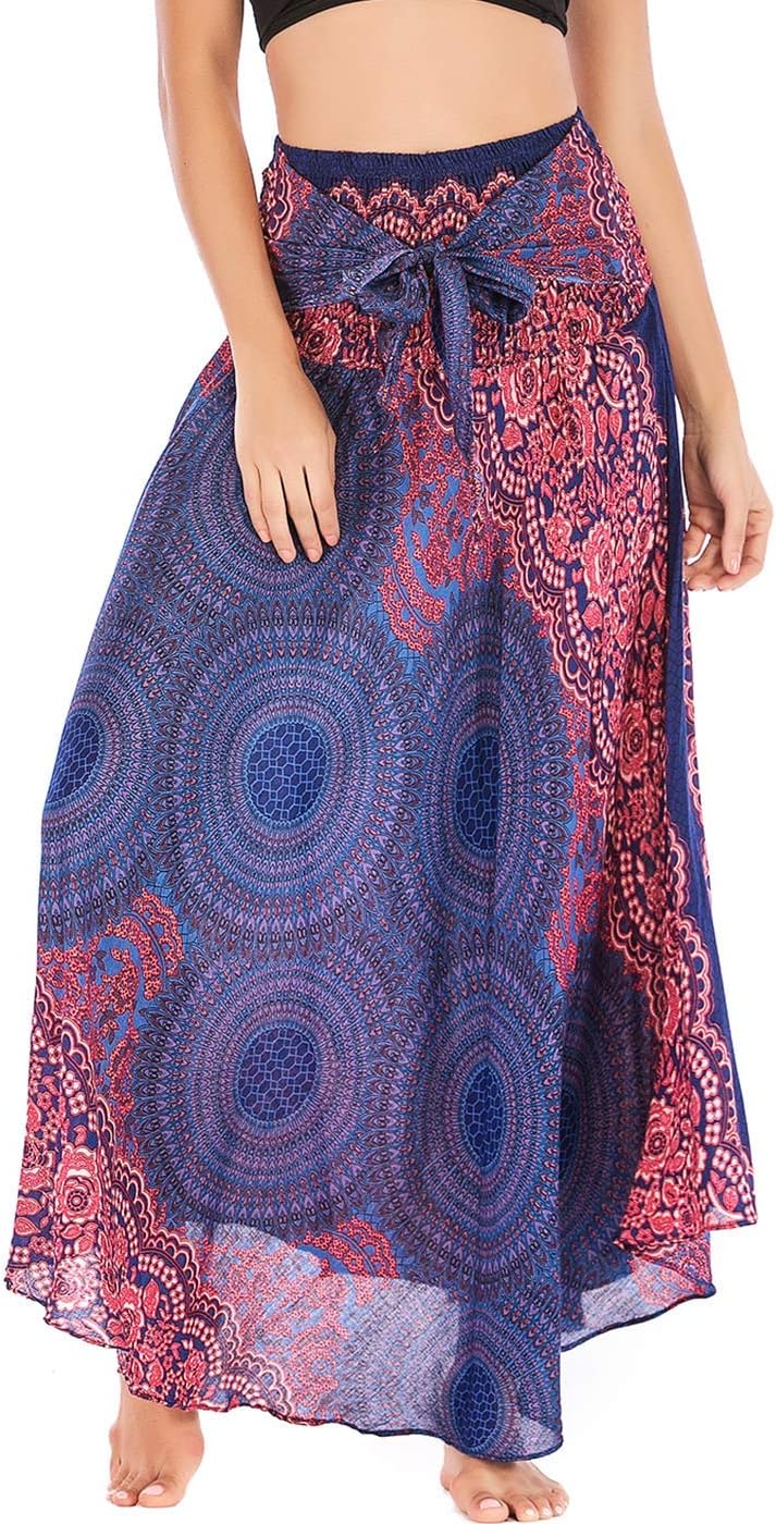 Womens 2 in 1 Long Boho Wrap Maxi Skirt Midi Dress Bahrain | Ubuy