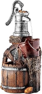 10 Patio Water Fountain Ideas for Relaxing Ambience 26 Alpine Corporation WCT688 Outdoor Floor Tiered Rustic Barrel and Pump Wa...