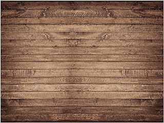 Mixweer 8 x 6ft Brown Wood Backdrop Rustic Wooden Photo Backdrop Farm Decorations Retro Wood Wall Background Photography Wall Background Cloth Studio Props for Birthday Wedding Baby Supplies