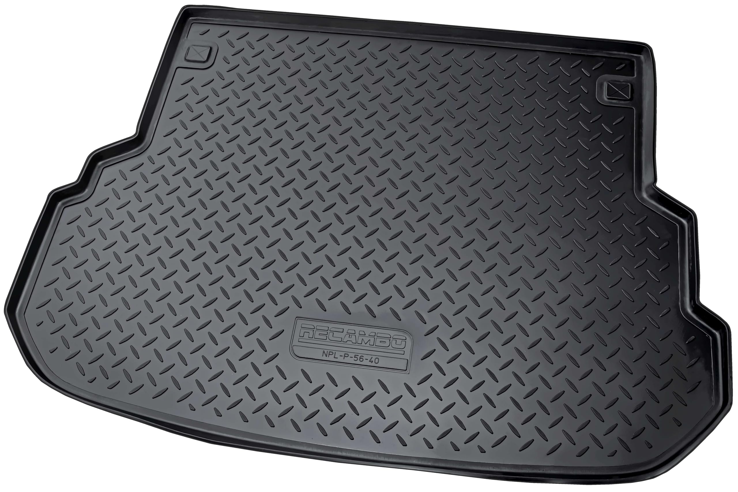 RECAMBO Juego de Alfombrillas de Goma y Bandeja de Maletero para Mercedes Clase GLK, X204, año de fabricación 2008 2015, 100% a Medida, Alfombrillas y Maletero de TPE Antideslizante