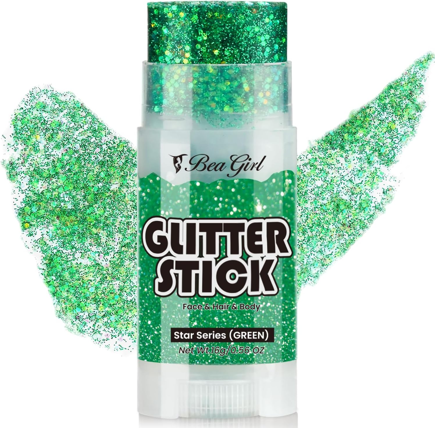 Beagirl Green Face Glitter Stick,Sparkling Sequins Holographic Makeup Glitter Stick for Face Eye Lip Hair, Chunky Professional Glitter Gel,Long Lasting Face Paint Glitter Stick Beagirl Green Face Glitter Stick,Sparkling Sequins Holographic Makeup Glitter Stick for Face Eye Lip Hair, Chunky Professional Glitter Gel,Long Lasting Face Paint Glitter Stick