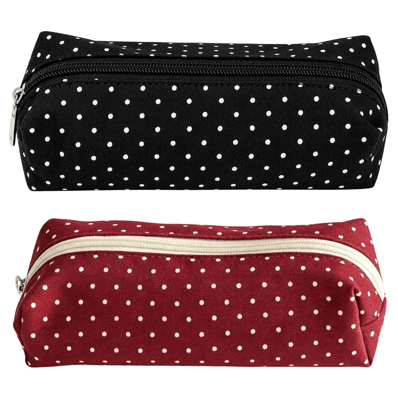 Polka dot Retro Style Pencil case, Fabric Pencil case, Cosmetic Storage Bag