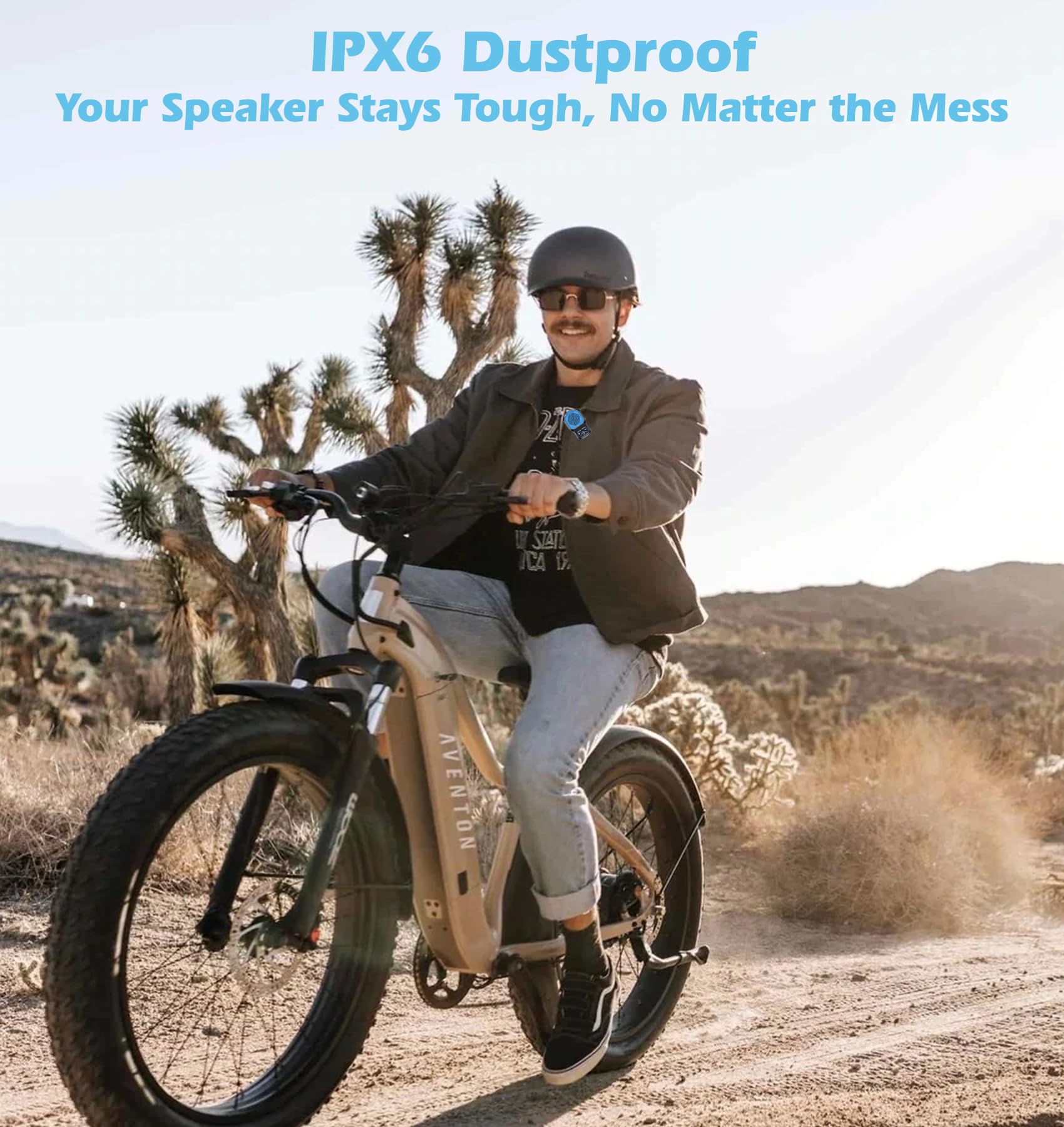 KAIY Altoparlante Bluetooth indossabile, altoparlante portatile wireless IPX6, impermeabile IPX6, microfono integrato per musica e chiamate in vivavoce, 10 ore di autonomia, mini regali per uomini e