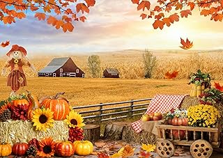 LTLYH 7x5ft Thanksgiving Photography Backdrop Thanksgiving Fall Pumpkin Decoration for Photography Thanksgiving Party Decor Thanksgiving Banner Backdrops for Photography CA006