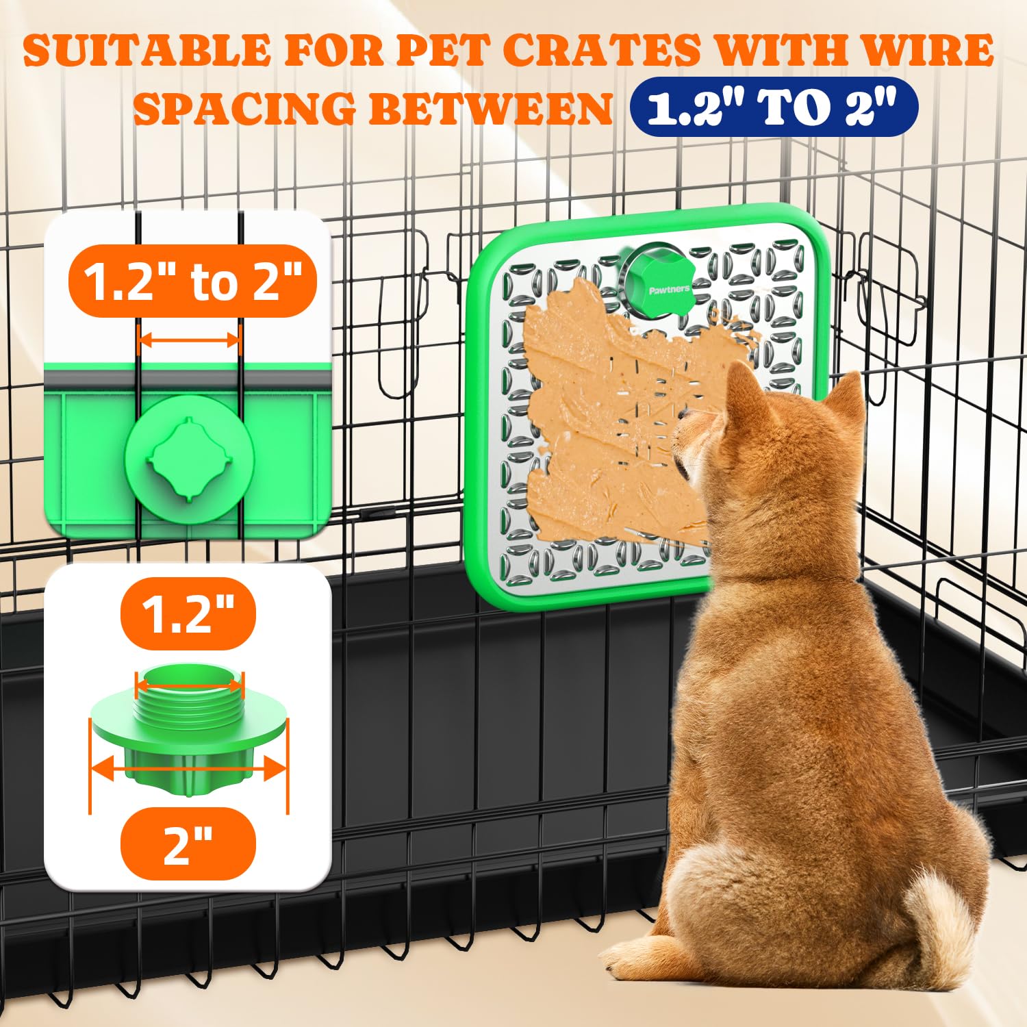 Alfombrilla para lamer para perros: paquete de 2 alfombrillas de acero inoxidable para gatos, alfombrilla para lamer jaula para perros de raza grande, alfombrilla de alimentación lenta para perros