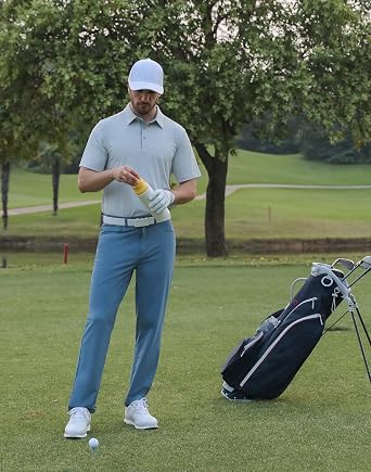 Mens Golf Pants Stretch 5 Pocket Classic Fit 30/32/34 Quick Dry Water-Resistant Dress Casual Work Trousers