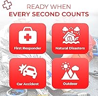 Vista 6 de Ever Ready First Aid Kit de primera respuesta completamente abastecido, naranja